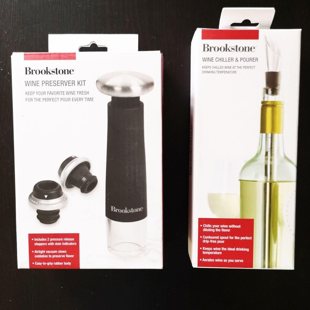 Brookstone wine tools 2 pcs set